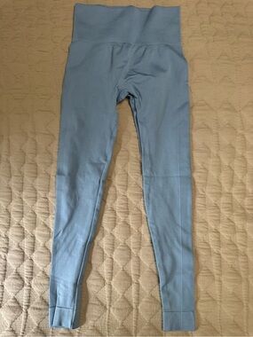 SET Active Women's Sky Blue Seamless High-Waist Leggings